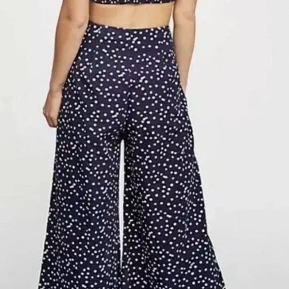 Free People ONE Bette Flare Wide Leg Polka Dot Pants - Picture 6 of 12